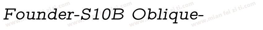 Founder-S10B Oblique字体转换